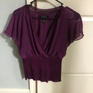 Purple silk top